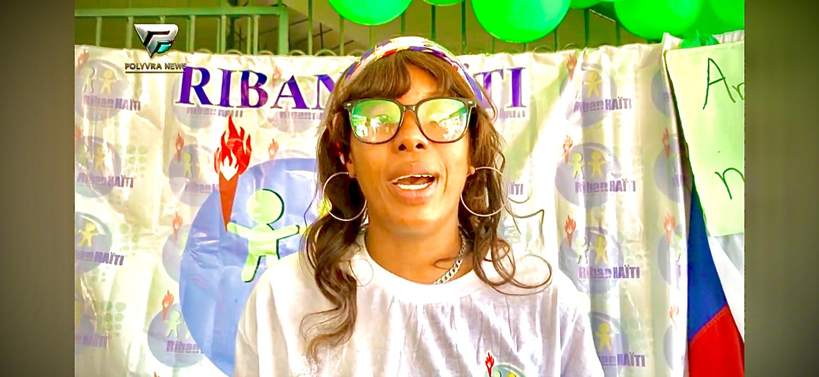 Kenia Dominique de Riban Haïti s’exprime à l’occasion de la Journée internationale des droits de l’enfant.
