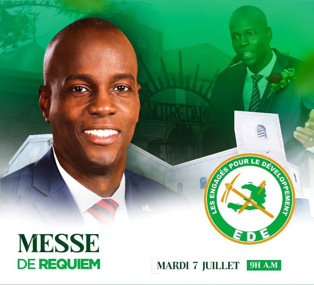 Political leaders attend a memorial mass honoring former Haitian President Jovenel Moïse.