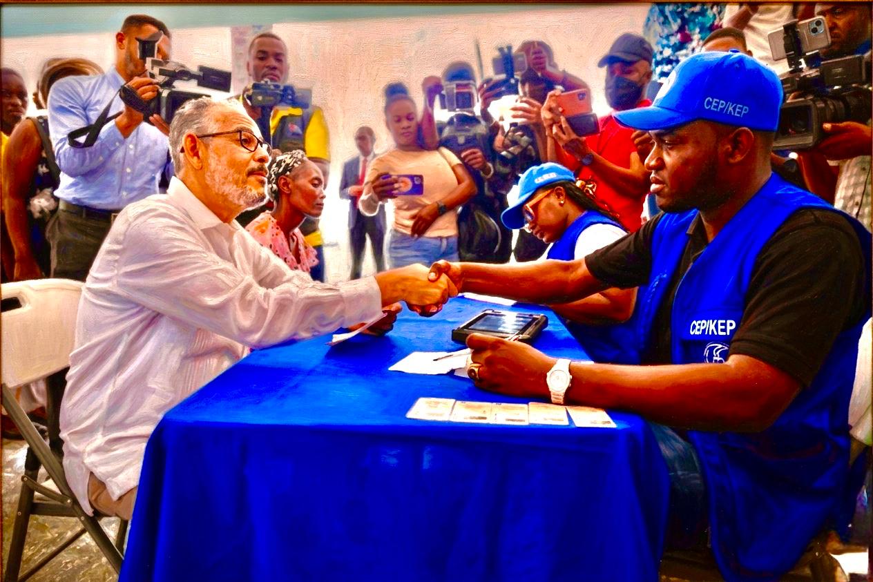 Inscription officielle du Premier Ministre Alix Didier Fils-Aimé au KEP pour les élections en Haïti